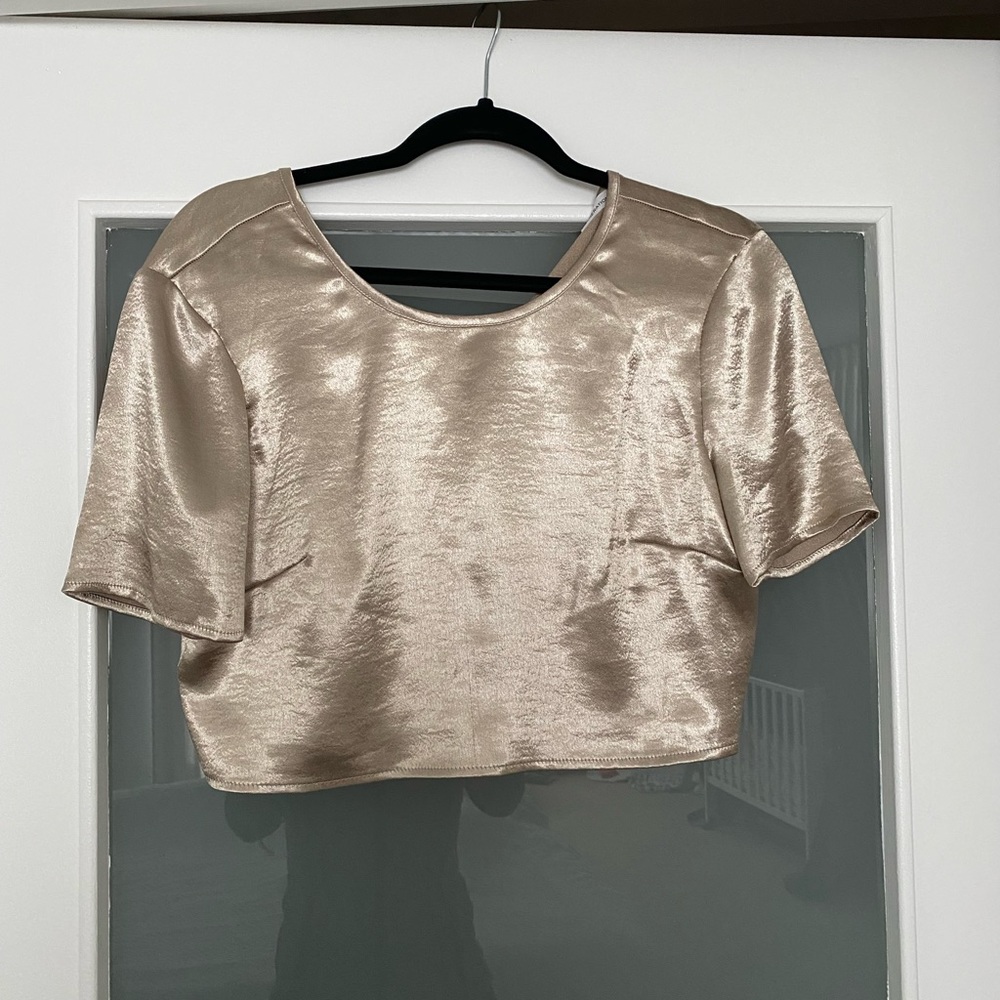 BCBGeneration silk crop blouse